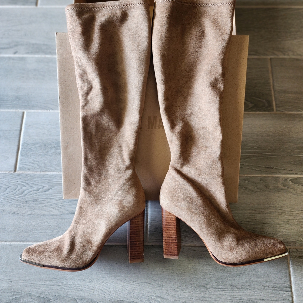 Elegant Tan Suede Knee-High Boots